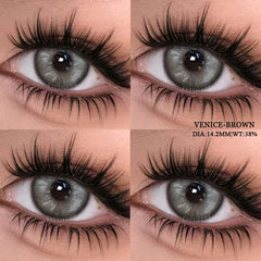 YICKYUE  -  2pcs Natural Color Contact Lenses for Eyes Gray Lenses Colorcont Korean Lenses Yearly Beauty Brown Eye Contacts Lens