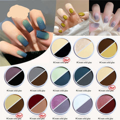 36Color Solid Canned Nail Gel Nail Art Two-color Gel Cream Texture Semi Permanent Varnishes Hybrid Nails Gel for Nail Art UV LED