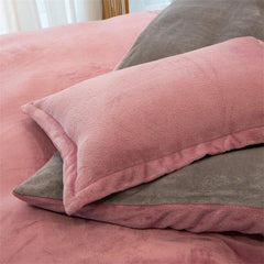 2pcs 48x74cm Flannel Pillowcases Soft Cozy Solid Color Pillow Case Skin-friendly Sleeping Pillow Cover