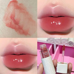 YICKYUE  -  6 Colors Mirror Water Lip Glaze Waterproof Moisturize Sexy Red Lip Tint Lipstick Makeup Lasting Non-stick Cup Lip Gloss Cosmetic