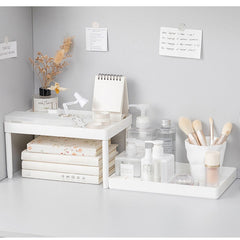 W&G Desktop Storage Rack 2 Layers Rack Stationery Organizer Dormitory Transformation Rack Storage Shelf Desk Organizer