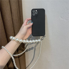 ins Big Pearl Bracelet Chain Necklace Soft Phone Case For iphone 13 12 Pro Max 11 ProMax 6 6S 7 8 Plus X XR XS SE S21 FE Cover