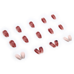 24Pcs/Set Affectionate Rose Wearable Fake Nails Long T Glitter Wearing Reusable False Nails Ballerina Press on Nail Art Tips