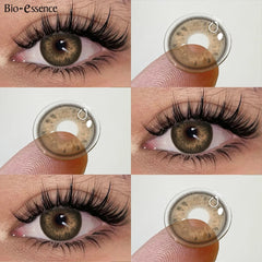 YICKYUE    2pcs Natural Color Contact Lenses for Eyes Brown Lenses Colorcon Korean Lenses Yearly Beauty Brown Eye Contacts Lens