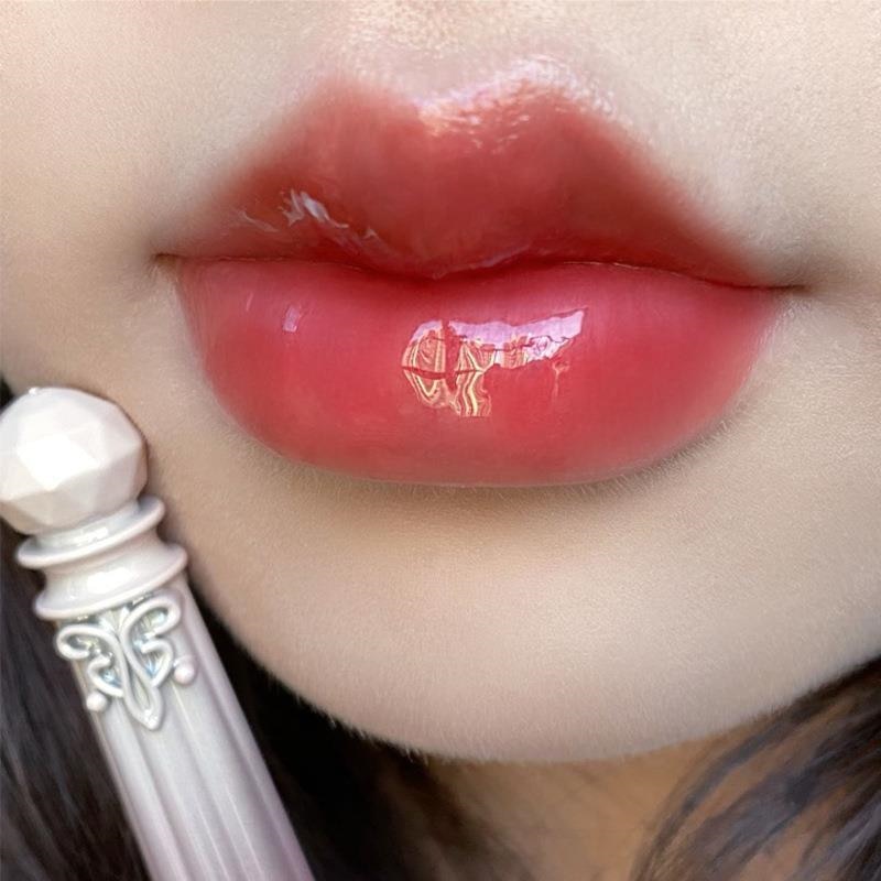 Yickyue Cute Bow Lip Gloss Gift for Girl Mirror Glass Lipstick Sexy Red Lip Tint Long Lasting Lip Makeup Waterproof Lip Stick Cosmetics