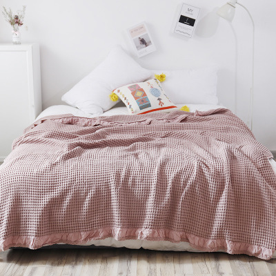 Yickyue Lamb Cashmere Chessboard Fleece Blankets Warm Soft Double Layer Plaid Sofa Throw Blanket INS Nordic Sofa Bed Bedspread Blanket