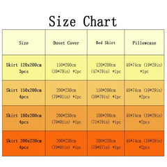 Yickyue Bed Linen Princess Bedding Set Luxury Bed Sheet Comforter Set Duvet Cover Bed Skirt and Pillowcase King Size Bedding Set Luxury
