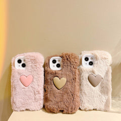 Warm 3d love soft silicone phone case for iphone 11 12 13 pro max x xr xsmax 7 8 plus cartoon cute heart cover