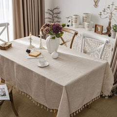 Simple Cotton Literary Retro Rectangular Decorative Tablecloths