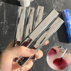 Yickyue Fashionable Silver Tube Mirror Lip Gloss Cool Plum Red Moisturizing Nude Lipgloss Liquid Lipstick Long Lasting Makeup Cosmetics