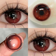 YICKYUE    2Pieces Color Contact Lenses Bling Pupil Beauty Cosplay Color Circle Lens Yearly Galaxy Colour Contacts with Box