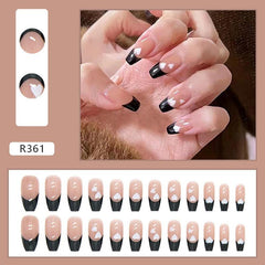24pcs Heart Butterfly False Nails Detachable Full Cover Nail Patch New Women Fashion Press on Nail Manicure Tips