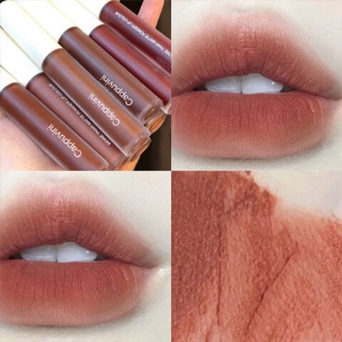 GUICAMI 6 Colors Lipgloss Set Lip Moisturizing Matte Lipstick Matt Lip Glaze Makeup Long Lasting Lipstick Tubes Maquiagem