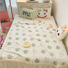 YICKYUE  -  Cartoon Lamb Fleece Office Nap Soft Shawl Blanket Warm Household Air Conditioning Sofa Cover Blanket All Seasons Universal
