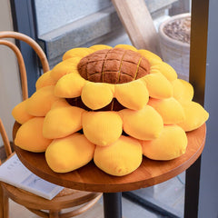 Lovely Sun Flower Plush Seat Cushion Soft Fluffy Indoor Home Decor Cushions Chair Cushion Pillows for Living Room Couch Pillow