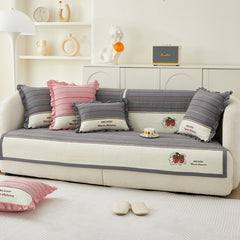 YICKYUE  -  Korean Style Cotton Slip Cover for Sofa, Living Room, Sweet Colorful, Quilted Couch, Seat Covers, Cushion, 1, 2, 3, 4 Seater