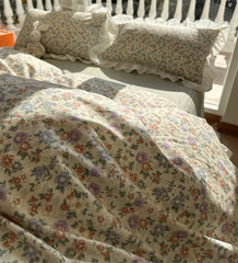 YICKYUE  -  Romantic fairyfair pastoral flower bedding set girl,twin full queen floral cotton home textile bed sheet pillow case quilt cover