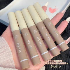 Cute Kitten Lipstick Lip Glaze Matte Velvet Waterproof Not Easy to Dip Cup Set Gift Box