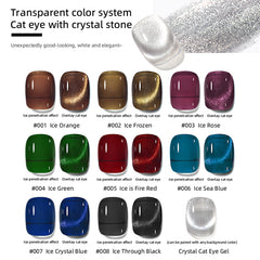YICKYUE  -  8 Color Gel Nail Polish LED Ice Transparent Nail Gel Semi Permanent Soak Off Crystal Cat Eye Gel Nail Varnishe Lacquer Manicure