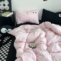 Yickyue Mix Style Eye Embroidery Bedding Set Soft Skin Friendly Single Double Duvet Cover Set with Sheets High Quality Quilt Cover Set