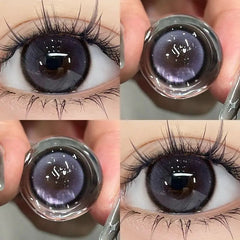 YICKYUE  -  New 2pcs Colored Contact Lense with Prescription Natural Purple Eye Lenses Women Makeup Color Lens Yearly Free Shipping