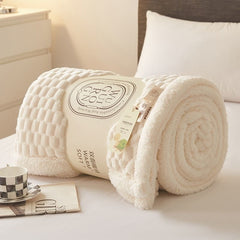 Yickyue INS Wind Lamb Fleece Blanket Napping Blanket Thickened Coral Milk Velvet Double Sided Office Cover Bed Sofa Blanket Winter Warm