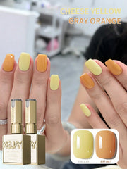YICKYUE  -  2 Colors 15ML Cheese Yellow And Gray orange Nail Gel Set Semi Permanent Nail Art Soaking UV LED Nail Salon DIY Nail Salon Gel