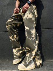 Hearujoy Men's Camouflage Sports Pants, Casual Street Style Athletic Wear, Hip Hop Pants With Pockets