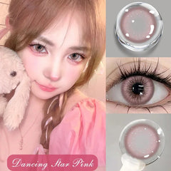 YICKYUE  -  1 Pair Contact Lenses for Eyes With Degree Blue Lenses Beautiful Pupils Graduated Fashion Make up  Lens New Natural Style