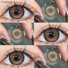 YICKYUE  -  1Pair New Colored Contact Lenses for Eyes Natural Contact Lenses Blue Eye Lenses Gray Pupils Yearly Green Cosmetic Lens