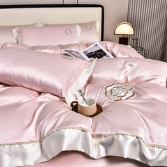 Yickyue - Modern 100S All Season Soft Bedding Sets with Flat Sheet Pillowcases