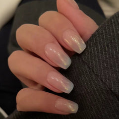 Pearlescent Shell Handmade Press On Nails