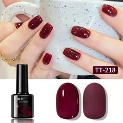 YICKYUE  -  8ml Gel Nail Polish Rose Pink Red Gray Burgundy Nails Art Soak Off UV/LED Manicure Semi Permanent gel polish