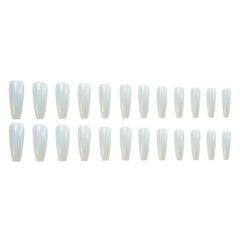 Long Fake Nail Patches Platinum Wearable Nail Patch Finished Nail Patches 24 Pcs Nail Patch With Glue TY