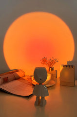 Sunset Light Astronaut Projection lamp Desk Decor Dawn Sunset lamp Colorful Lamp Small Photo Atmosphere Light Birthday Gift
