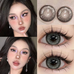 YICKYUE  -  Myopia Color Contact Lenses For Eyes with Multicontact Natural Pupils Korean Grey Lenses 1 Pair(2Pcs) Fast Shipping