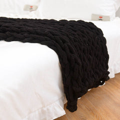 Large Soft Hand Chenille Knitted Blanket Thick Yarn Knitting Sofa Throw Blanket Winter Blankets Drop Shipping