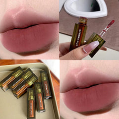 HERORANGE Lip Glaze Nude Matte Velvet Easy To Color Lip Mud Long Lasting Non-stick Cup Lip Tint Waterproof Korean Cosmetics