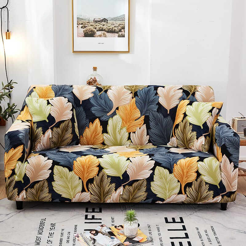 Europe Printed Stretch Sofa Cover Elastic Floral Slipcover for Living Room Corner Sofa L-shape Sofa Towel Furniture Cover