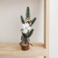 Merry Christmas Desktop Mini Pine Cone Dried Flower Christmas Tree Christmas New Year Shopping Mall Shop Decoration Ornaments