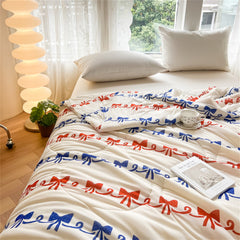 YICKYUE  -  Printing Quilted Summer Cool Quilt Comforter Air Conditioning Skin-friendly Blankets Washed Cotton Home Ice Cooling Thin Quilts