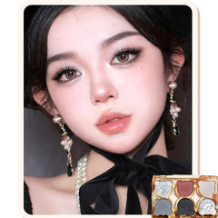 YICKYUE  -  6 Colors Eye Shadow Palette Iris Purple Glitter Pearly Eyeshadow Palette Fashion Korean Shiny Eye Shadow Charming Eye Makeup