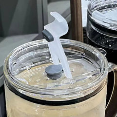 Yickyue 1L Drinking Glass Tumbler With Lid And Straw Glass Coffee Cup Glass Mug Milk Juice Cup Transparent Cup Juice Mocha Cups