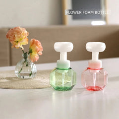 300ml/4 color soap dispenser flower-shaped foam foam pump empty bottle plastic transparent bottle shower gel foam pump bottle