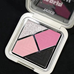 YICKYUE  -  4 Colors Eye Shadow Palette Matte Glitter Green Eyeshadow Blue Pink Black Eye Shadow Pigments Shadow Professional Makeup Palette