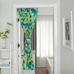 1pcs Printing Pastoral Door Curtain Fabric Hanging Curtain Room Bathroom Door Curtain Home Decoration (Without Rod)