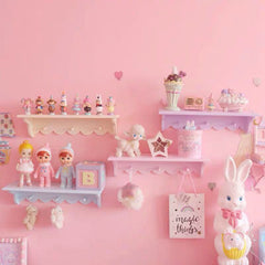 1pc Decoration Shelves Wooden Wall-mounted Storage Rack Baby Children Room Decorations Organizer Holder Wall Shelf Decor Frame