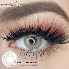 YICKYUE  -  Color Contact Lenses For Eyes 1pair Yearly Natural Green Lenses Cosmetic Soft Glasses Beauty Pupil Yearly Blue Lenses