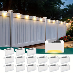 YICKYUE  LOVEWE 6pcs/16pcs Solar Powered Outdoor Garden Lights - Landscape Lighting And, Led Solar Lights For Household Garden Arrangement, Stairs, Deck, Fence, Patio, Wall, Rail Decoration -Auto-On/Off, 12Hr Lighting, Durable,