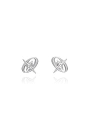 Hearujoy Silver Y2K earrings with oval star pattern